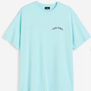 H&M Sky Blue Relaxed Fit Tee